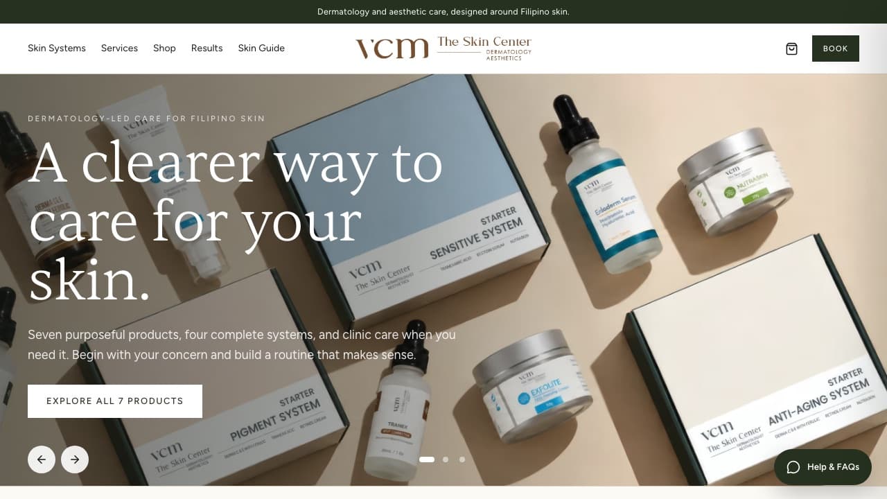 VCM The Skin Center: Home